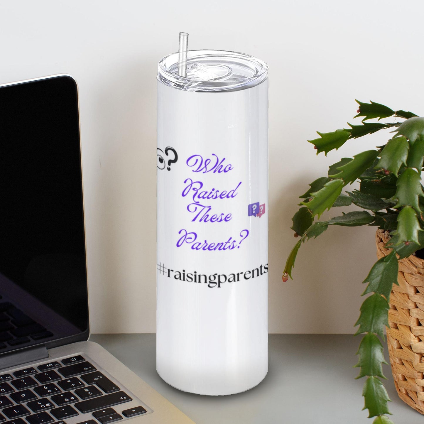White Tumblers With Straw